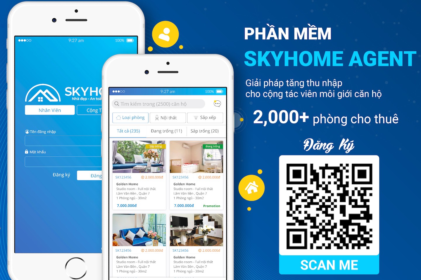 Skyhome ra mắt phần mềm Skyhome Agent - sử dụng trên điện thoại Smartphone